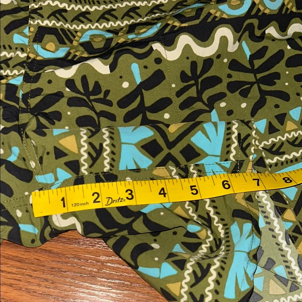 Patagonia Baggies Long 7” Swim Trunks Men Med Green Mangrove Tiki Lined Shorts - Picture 4 of 7